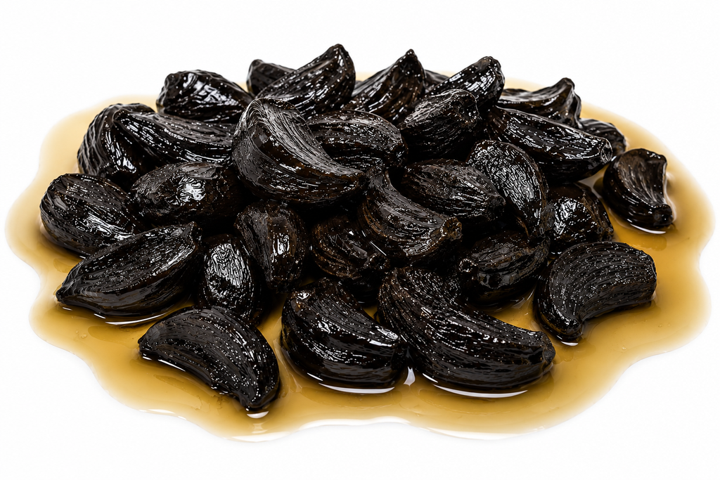 Black Garlic Cloves With Oil