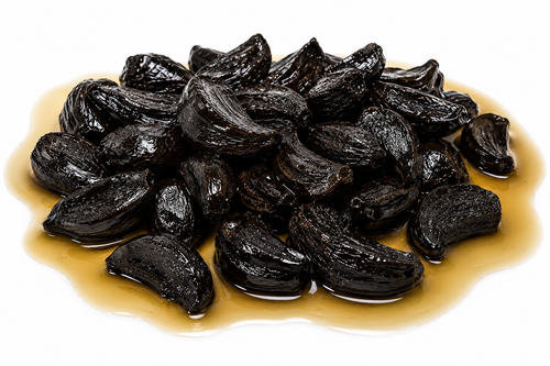Black Garlic Cloves With Oil