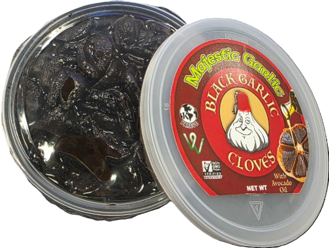 Black Garlic Cloves With Oil